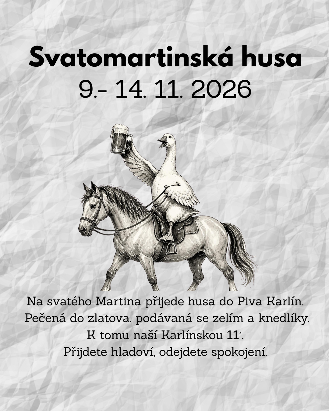 Pivo Karlín svatomartinske
