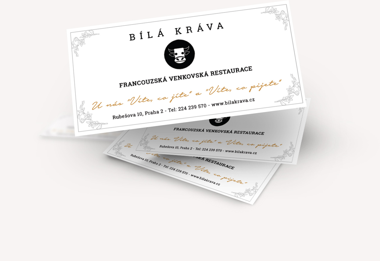 vouchery bila krava